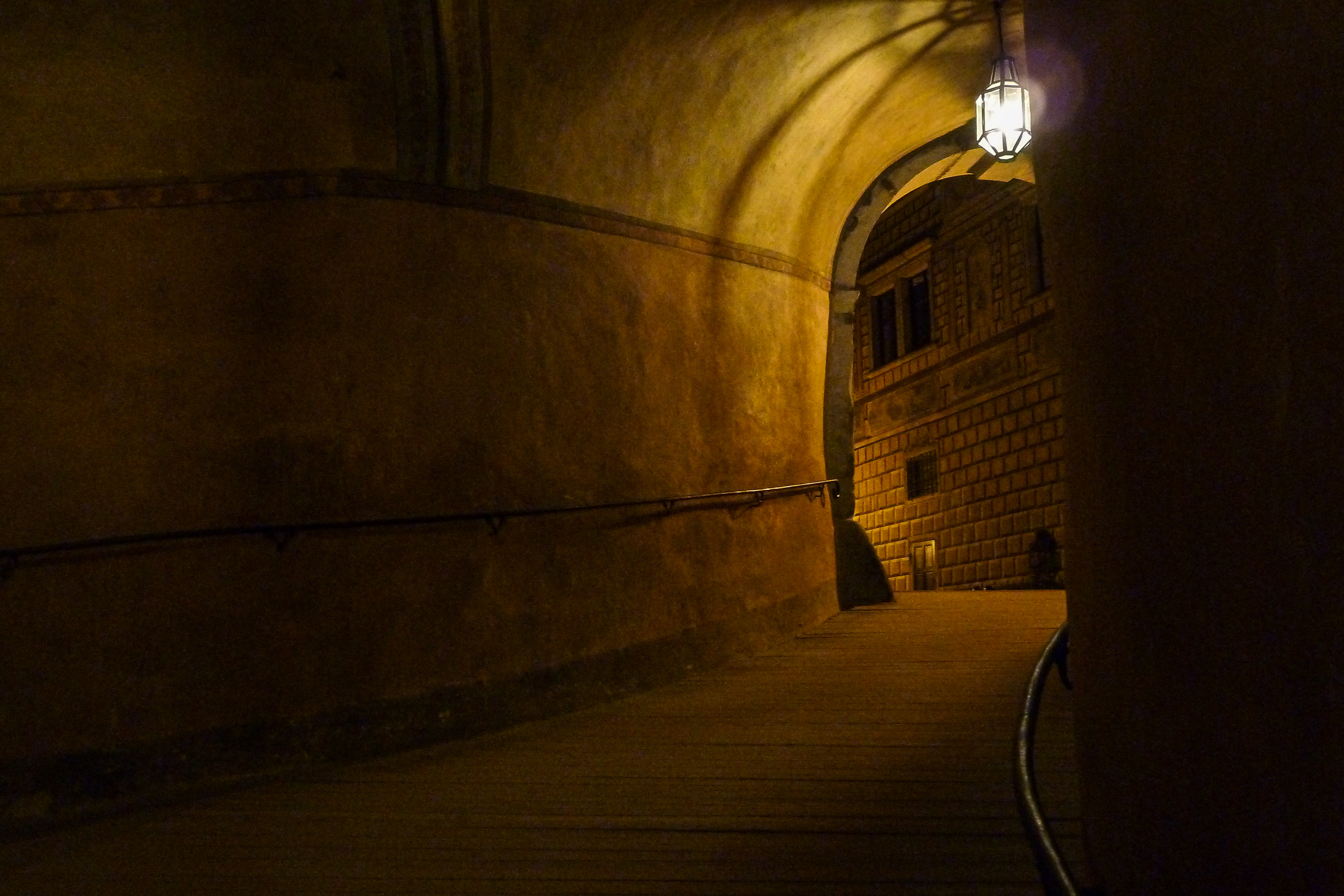 Burgaufgang bei Nacht